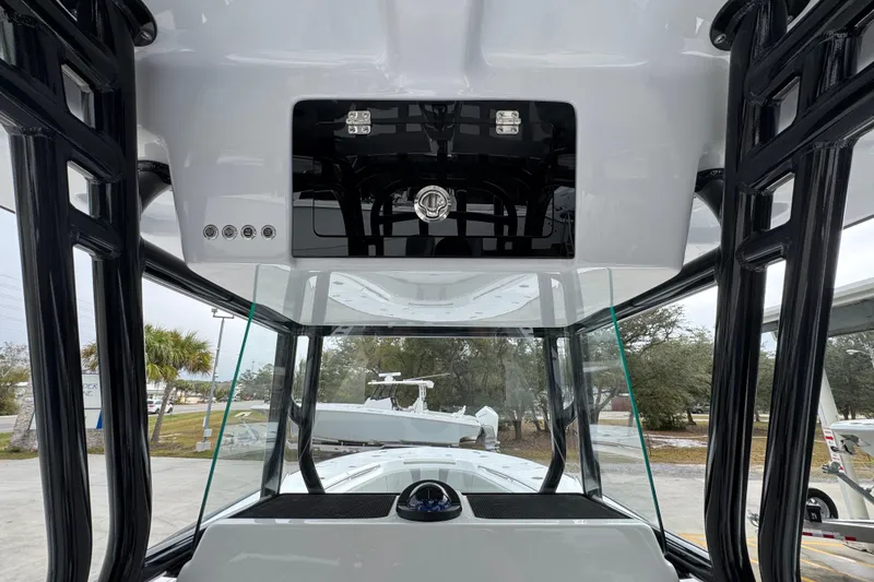 Slide: The Image of 2026 Cape Horn 32 XS boat interior with modern design and glass panels. - 30