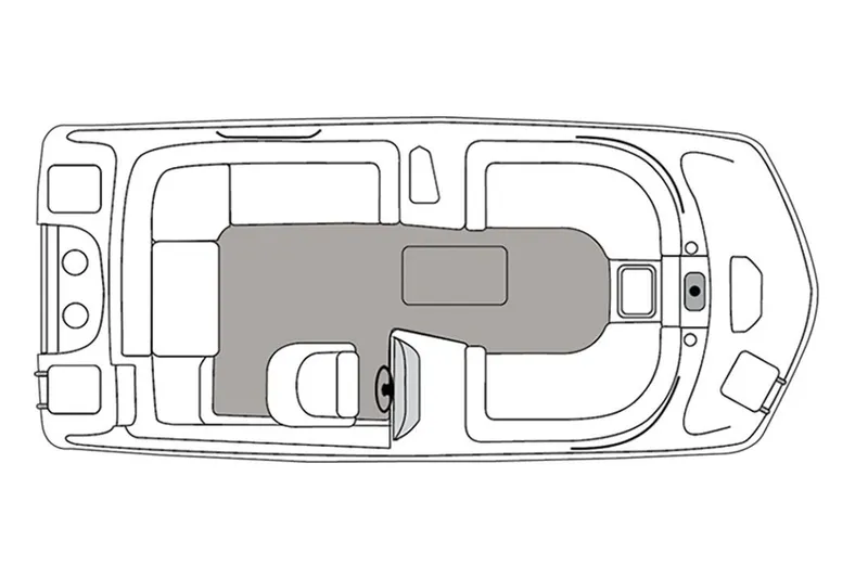 Slide: The Image of Manufacturer Provided Image: Top view layout of 2019 Hurricane SunDeck Sport 188 OB boat. - 16