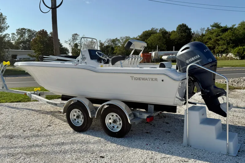 Slide: The Image of 2026 Tidewater 180 CC Adventure boat with Yamaha engine on trailer. - 4
