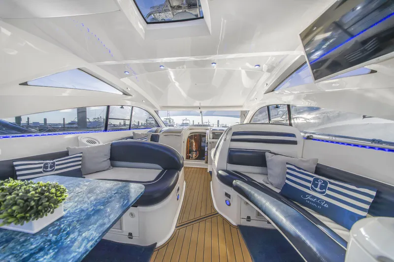 Slide: The Image of Luxurious interior of 2009 Fairline Targa 52 yacht with elegant seating and modern design. - 13