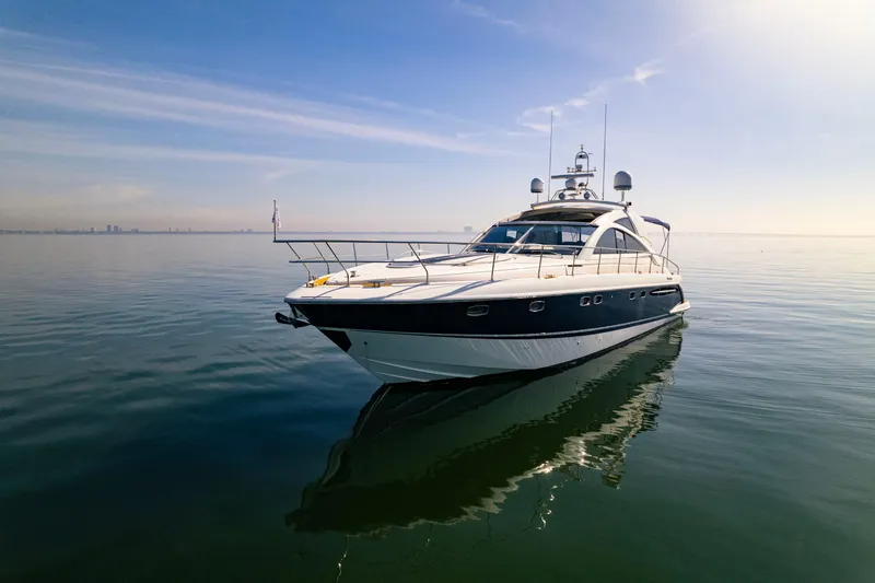 Slide: The Image of 2009 Fairline Targa 52 yacht on calm sea under clear sky. - 35