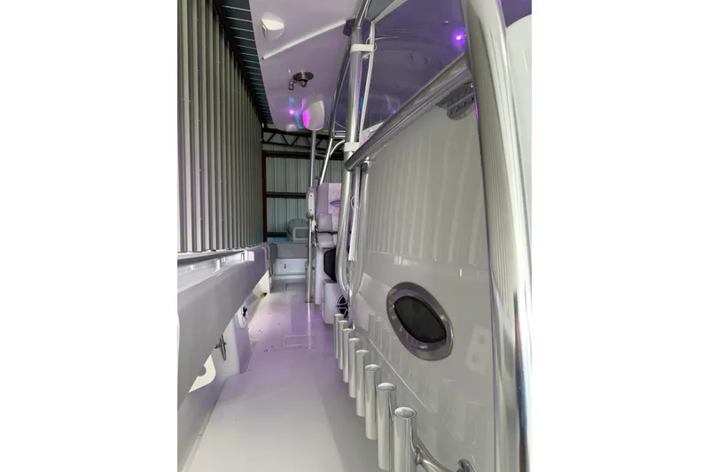 Slide: The Image of 2025 Contender 44 ST boat interior with sleek design and modern features. - 10