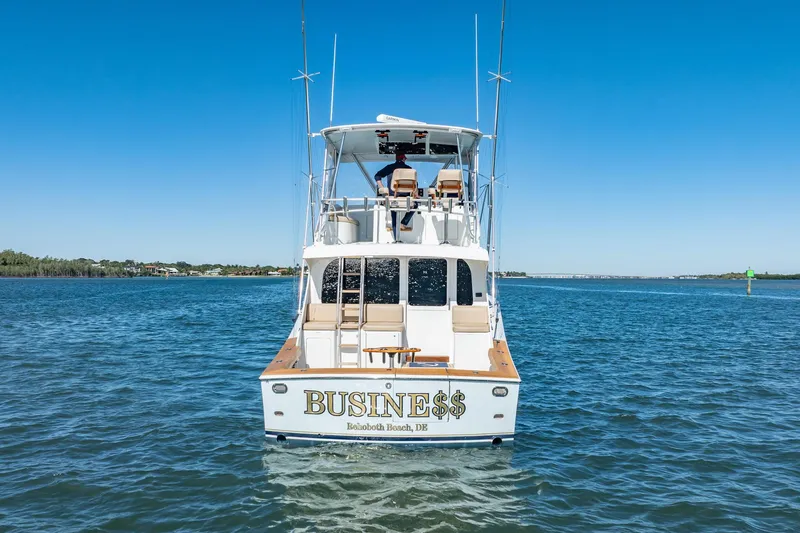 Slide: The Image of Sportfishing yacht "BUSINE$$" on water, Post 42 model, 2001, Rehoboth Beach, DE. - 78