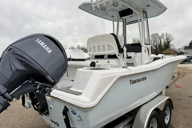 Slide: The Image of 2026 Tidewater 210 CC Adventure boat with Yamaha engine on trailer. - 9