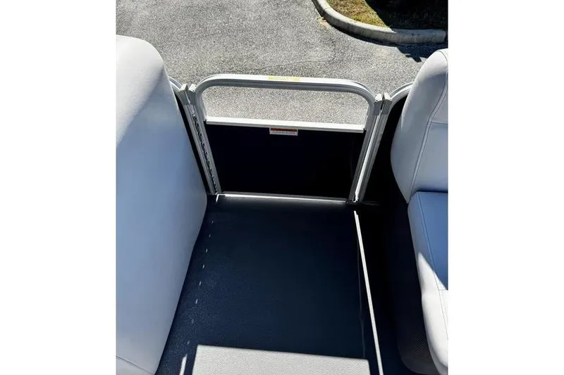 Slide: The Image of Interior view of a 2018 Godfrey Sweetwater 2086 C pontoon boat seating area. - 15