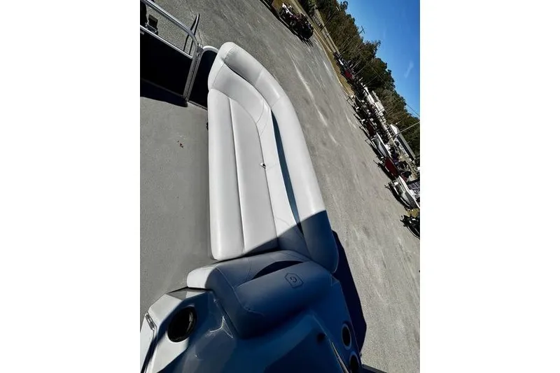Slide: The Image of 2018 Godfrey Sweetwater 2086 C pontoon boat with spacious seating on display. - 8