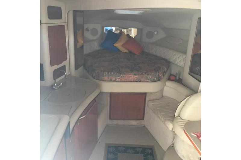 Slide: The Image of Cockpit stern seat, cocktail table, transom door to stbd - 8