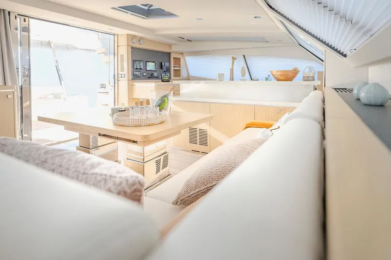 Slide: The Image of Interior of Privilege Signature 510 yacht, modern and luxurious, year 2025. - 19
