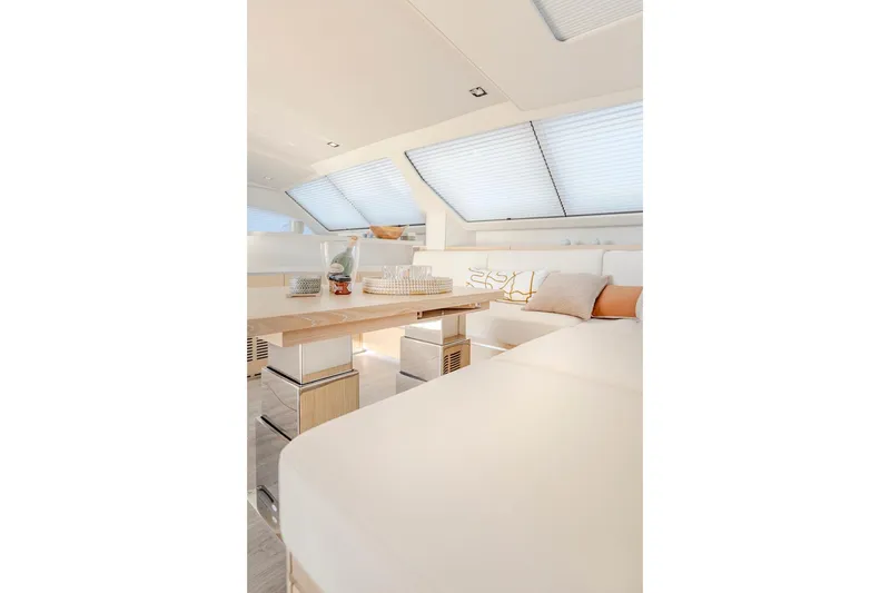 Slide: The Image of Luxurious interior of Privilege Signature 510 yacht, year 2025. - 17
