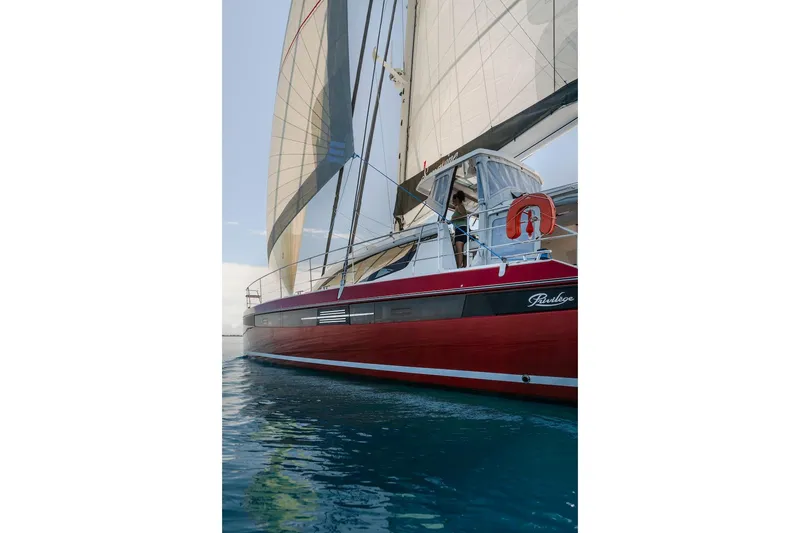 Slide: The Image of Red Privilege Signature 510 yacht from 2025 on the water. - 61