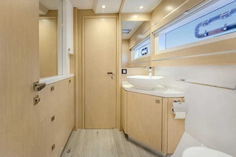 Slide: The Image of Luxurious bathroom in Privilege Signature 510 yacht, year 2025. - 34