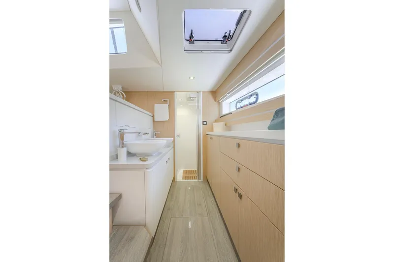 Slide: The Image of Luxurious bathroom in Privilege Signature 510 yacht, year 2025. - 38