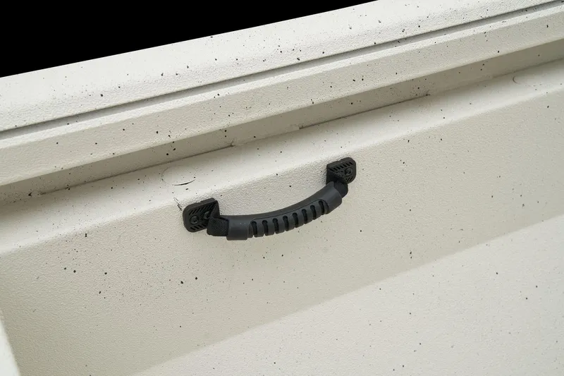 Slide: The Image of Manufacturer Provided Image: Handle on Ranger RB210 boat, 2025 model, featuring a durable, textured design. - 28