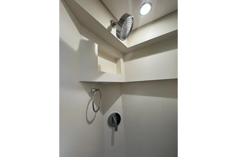 Slide: The Image of Luxurious interior of 2020 Scout 530 LXF yacht with kitchenette and cozy cabin. - 27