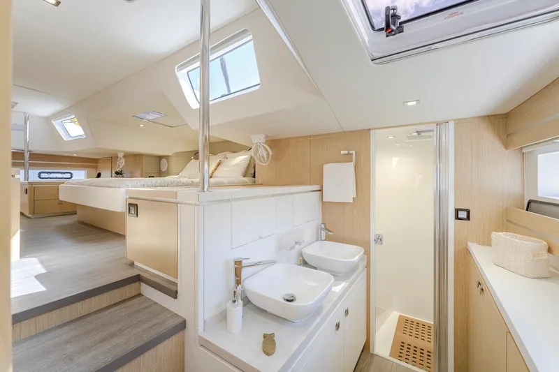 Slide: The Image of Luxurious interior of Privilege Signature 510 yacht, year 2025. - 36