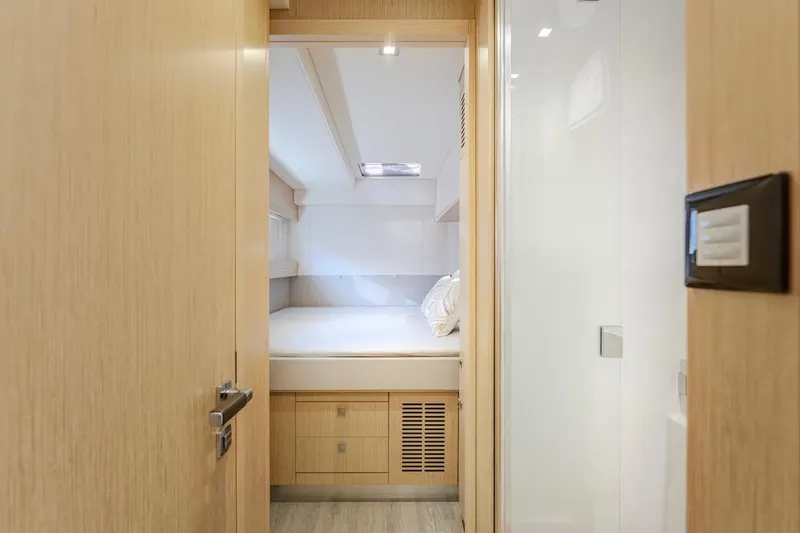 Slide: The Image of Interior of Privilege Signature 510 yacht, bedroom view, year 2025. - 25