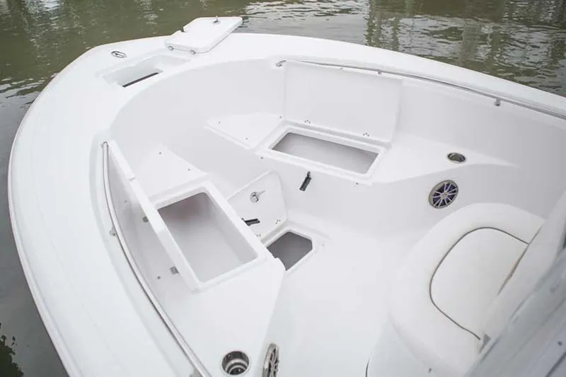 Slide: The Image of Manufacturer Provided Image: 2016 Sportsman Open 212 Center Console boat with open storage compartments. - 7
