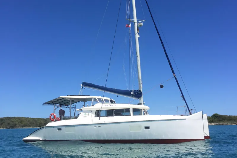The Image of 2007 Lagoon 420 catamaran sailing on calm waters. - 0