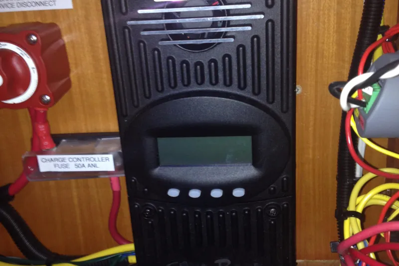 Slide: The Image of Electrical control panel on Lagoon 420 catamaran, year 2007. - 28