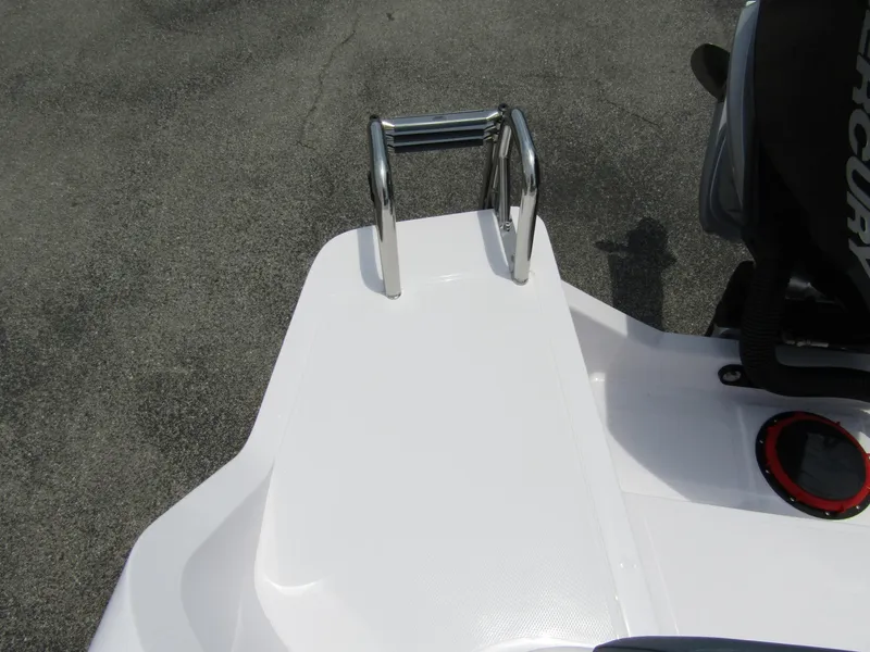 Slide: The Image of 2024 Axopar 25 Cross Top boat swim platform with ladder. - 28