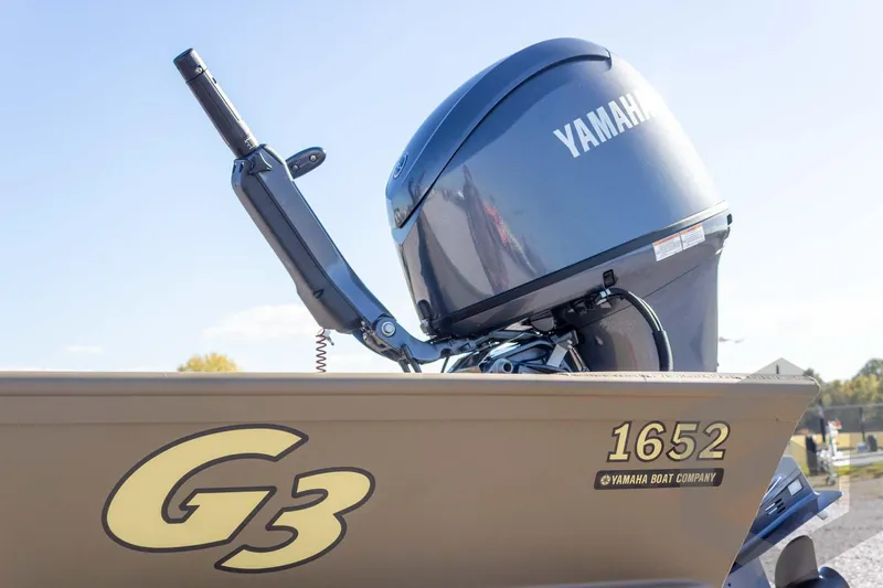 Slide: The Image of 2026 G3 Gator Tough 1652 VBW boat with Yamaha outboard motor. - 19