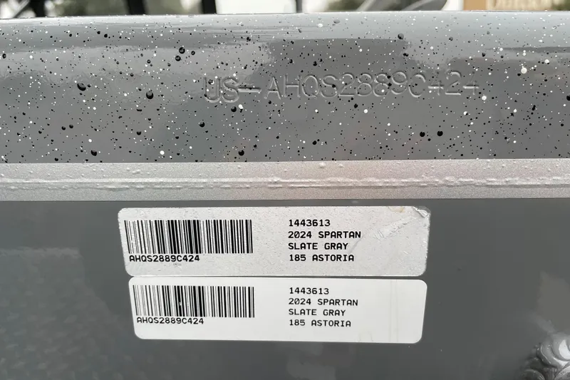 Slide: The Image of 2024 Spartan 185 Astoria, slate gray, with serial number AHQS2889C424. - 42