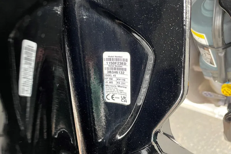 Slide: The Image of Label on 2024 Spartan 185 Astoria, displaying model and serial numbers. - 43