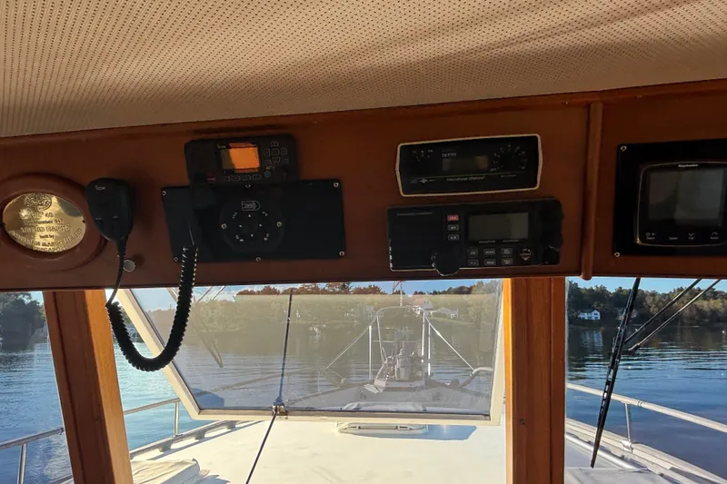 Slide: The Image of Interior view of 1989 Grand Banks 46 Classic yacht with navigation instruments. - 69