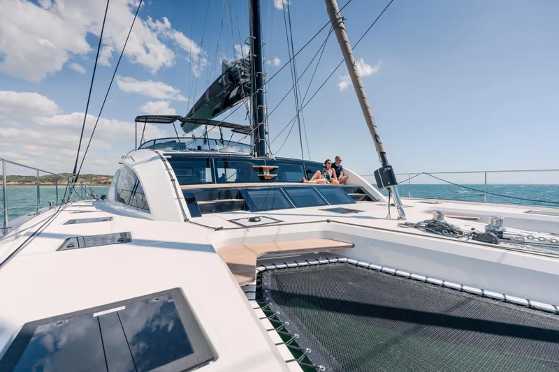 Slide: The Image of Luxury Privilege Signature 650 yacht sailing on open sea, 2025 model. - 11