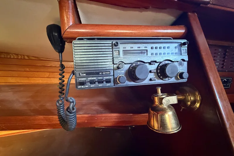 Slide: The Image of Vintage radio equipment in a 1983 Morgan Catilina boat interior. - 142