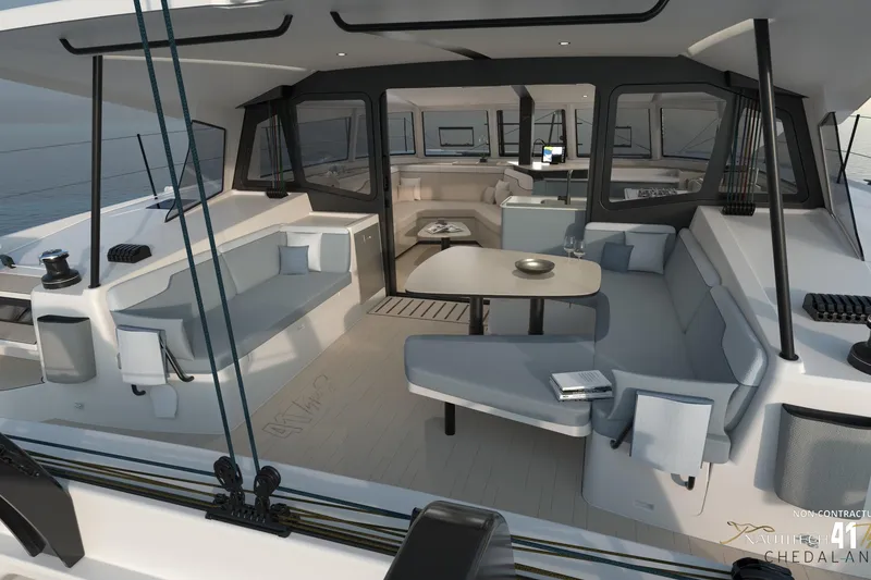 Slide: The Image of Interior of Nautitech 41 Type S yacht, model year 2026. - 10