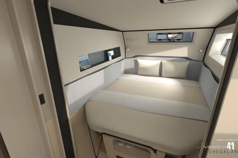 Slide: The Image of Interior of Nautitech 41 Type S 2026 with cozy bed. - 20