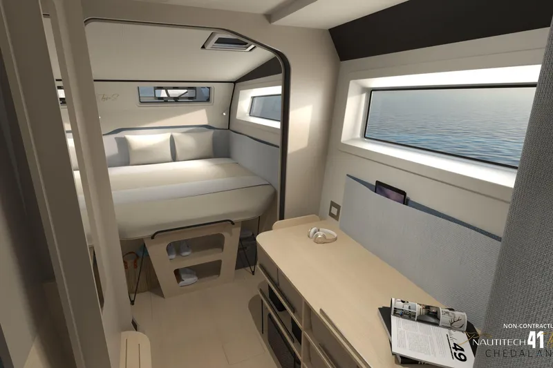 Slide: The Image of Interior of Nautitech 41 Type S yacht, year 2026. - 21