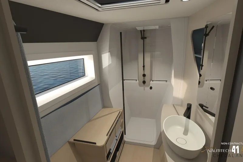 Slide: The Image of Modern bathroom in Nautitech 41 Type S, year 2026. - 29