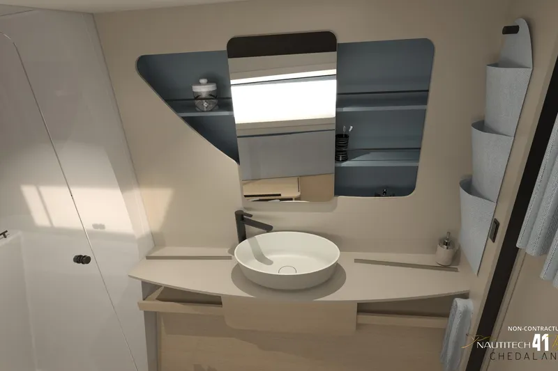 Slide: The Image of Modern bathroom in Nautitech 41 Type S, year 2026. - 30