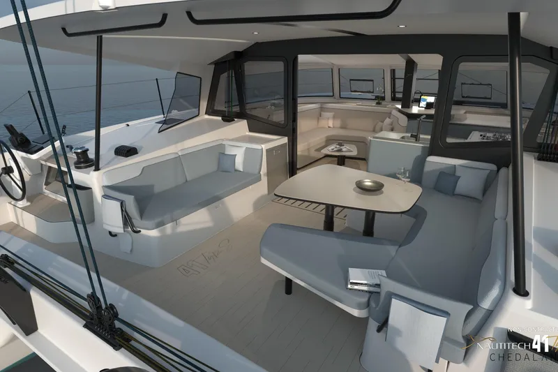 Slide: The Image of Interior of Nautitech 41 Type S yacht, model year 2026. - 9