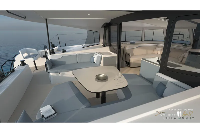 Slide: The Image of Interior of Nautitech 41 Type S yacht, model year 2026. - 13