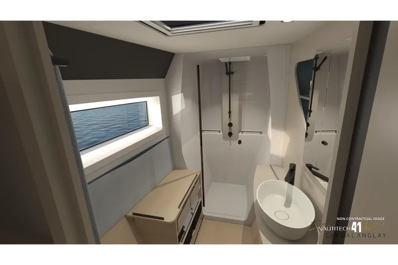 Slide: The Image of Modern bathroom in Nautitech 41 Type S, year 2026. - 29
