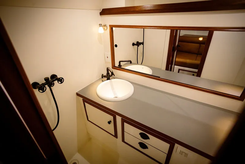 Slide: The Image of Luxurious bathroom in 2027 Composite Yacht CY39 with modern fixtures and elegant design. - 25