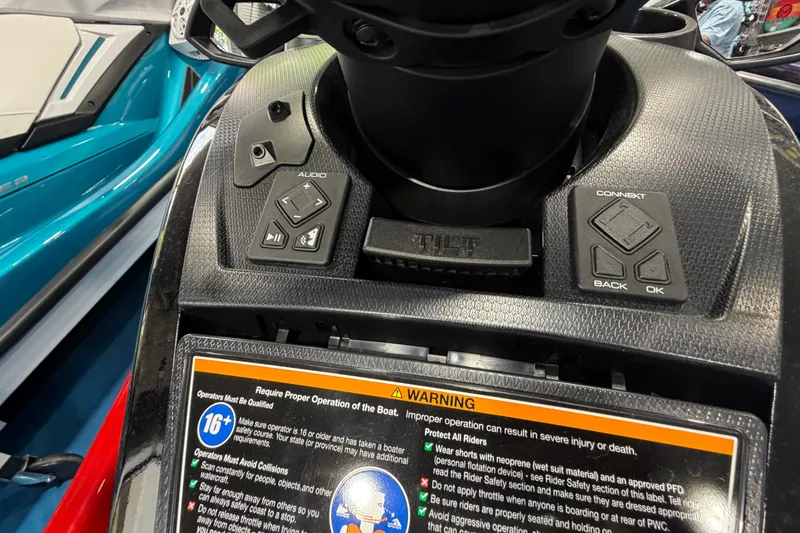 Slide: The Image of Control panel of 2026 Yamaha WaveRunner FX Cruiser HO with audio and connect buttons. - 8