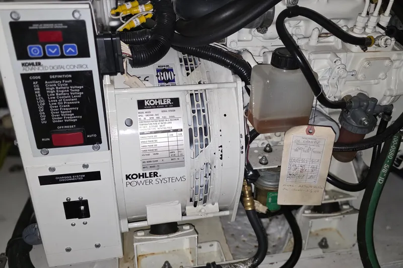 Slide: The Image of Engine compartment of a 2005 Tiara Yachts 3600 Sovran with Kohler power system. - 50