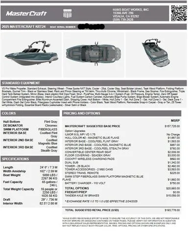 Slide: The Image of MasterCraft NXT24 - 3K Rebate Eligible 2025 - 34