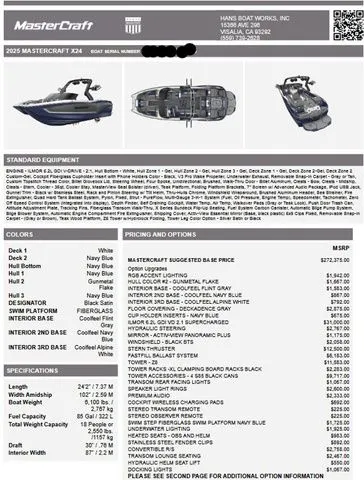 Slide: The Image of MasterCraft X24 Supercharged 6.2L - 9K Rebate Eligible 2025 - 5