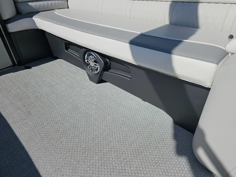 Slide: The Image of Interior of Avalon Catalina 2585 Quad Lounger 2026 with gray carpet. - 21