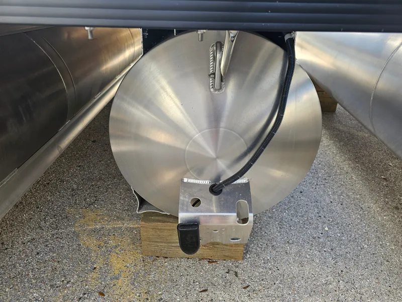 Slide: The Image of Underside of Avalon Catalina 2585 Quad Lounger pontoon, year 2026. - 3