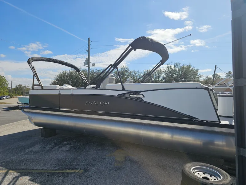 Slide: The Image of 2026 Avalon Catalina 2585 Quad Lounger Pontoon on a parking lot. - 8