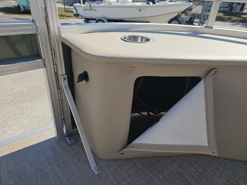 Slide: The Image of Interior view of Avalon Venture 85 Rear Fish Tritoon 2026. - 15