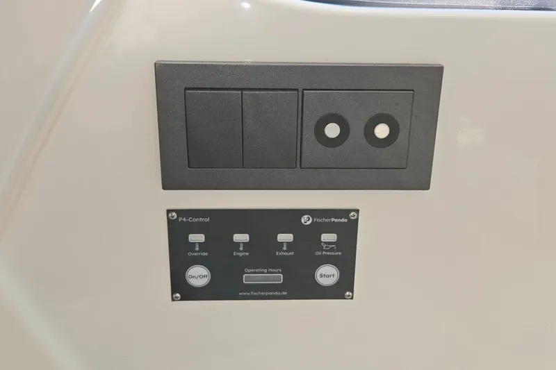 Slide: The Image of Control panel of 2025 Marex 310 Sun Cruiser with Fischer Panda system. - 15