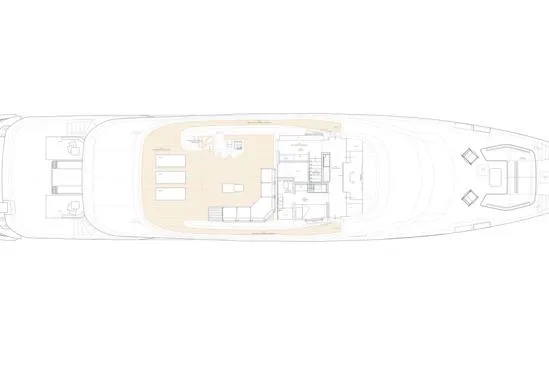 Slide: The Image of Deck layout of 2026 Azimut Grande 44M luxury yacht, showcasing spacious design. - 24