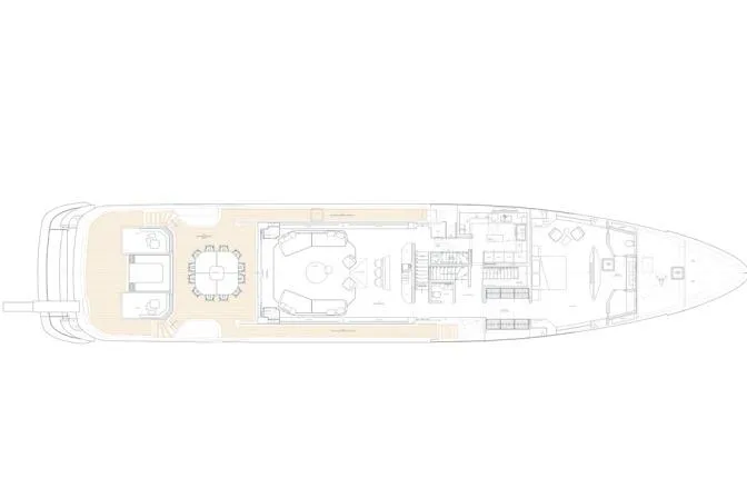 Slide: The Image of Deck layout of 2026 Azimut Grande 44M luxury yacht, showcasing spacious design. - 26